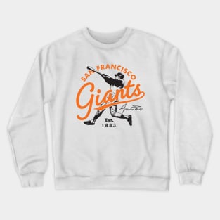 Retro Giants Willie Mays 3 by Buck Tee Crewneck Sweatshirt